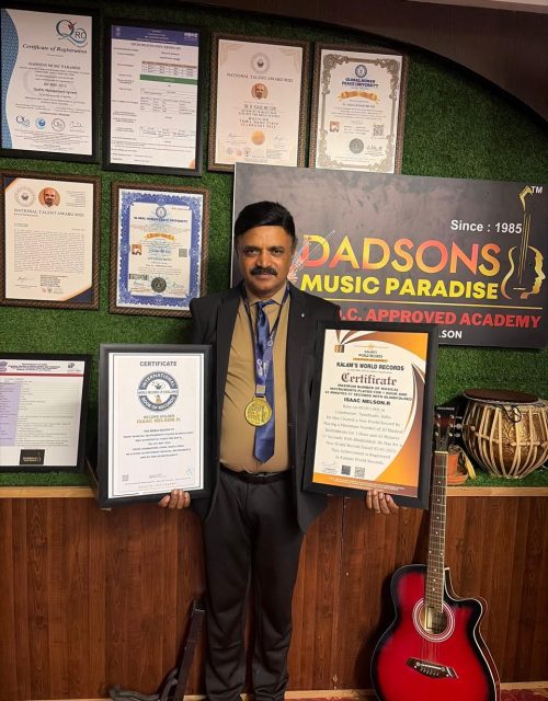 Dr. Isaac Nelson Holding 2 World Record in Music